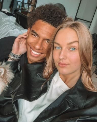 Beau de Boer with her boyfriend Calvin Stengs.